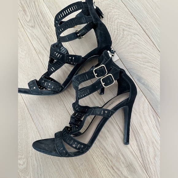 Call it spring Black Strappy Heels - Picture 4 of 5